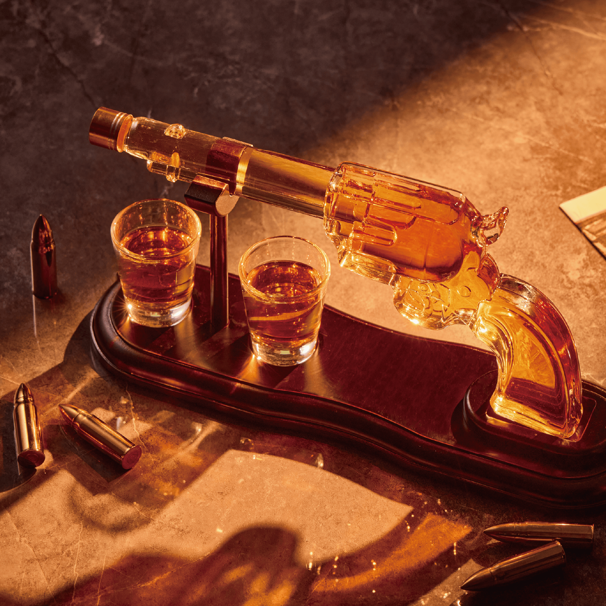 Gun Whiskey Decanter Set