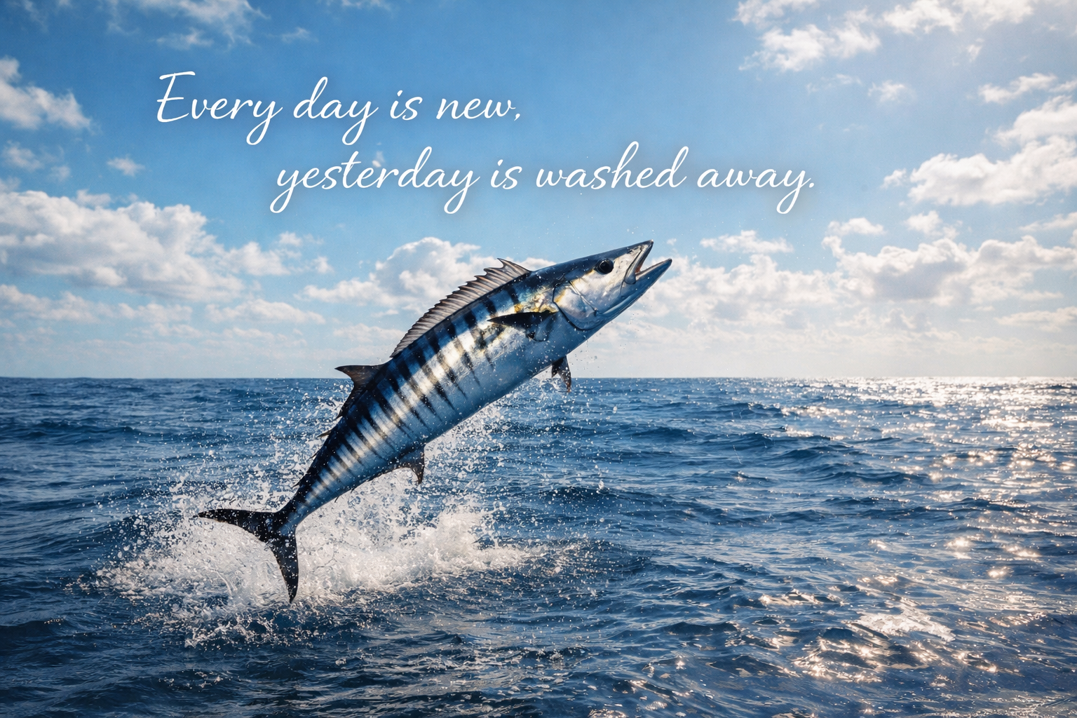 Every Day Is New Fishing Canvas Wall Art