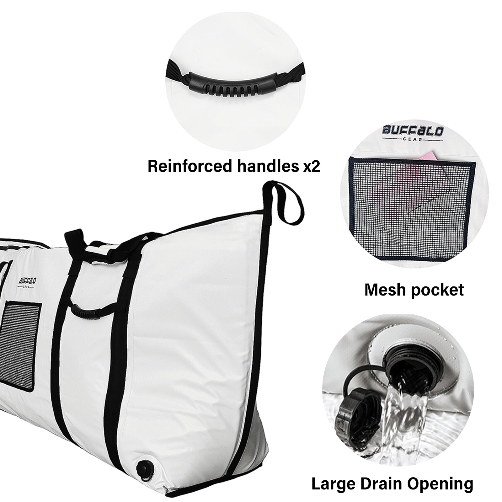 60x20'' Fish Cooler Bag With YKK Zipper, Flat Bottom