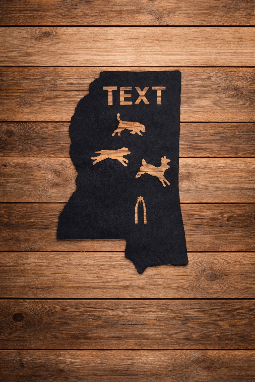 Hounds Running Deer Euro Mount Display