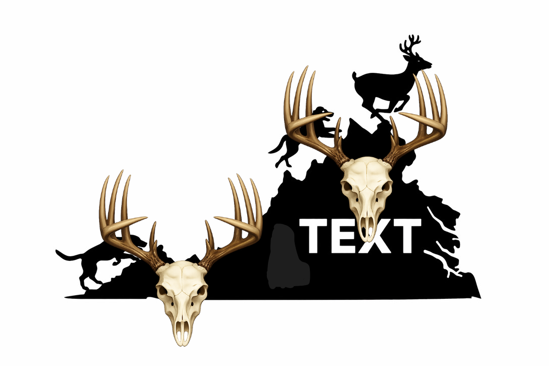 Hounds Running Deer Euro Mount Display