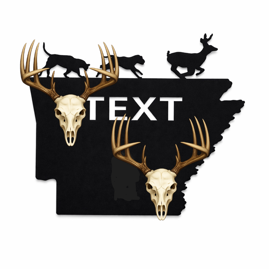 Hounds Running Deer Euro Mount Display