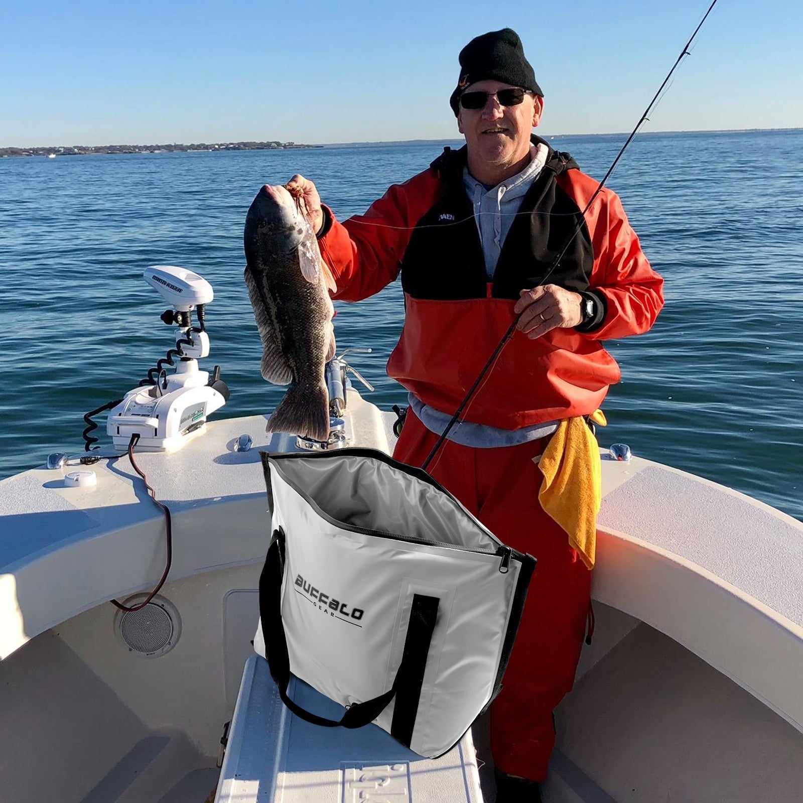 27QT Fish Bag Cooler With Flat Bottom