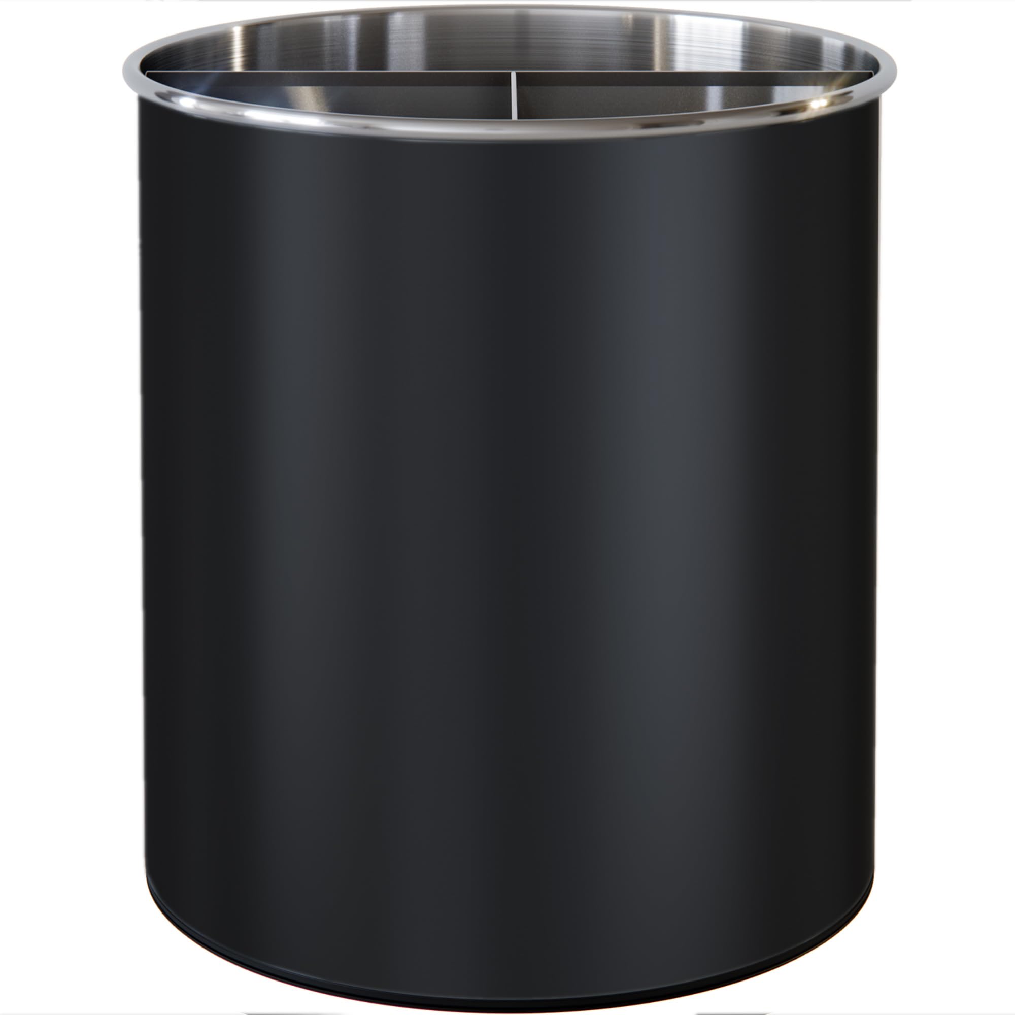 Cooler Kitchen Extra Large and Sturdy Rotating Utensil Holder Caddy with No-Tip Weighted Base, Removable Divider, and Gripped Insert | Rust Proof and Dishwasher Safe