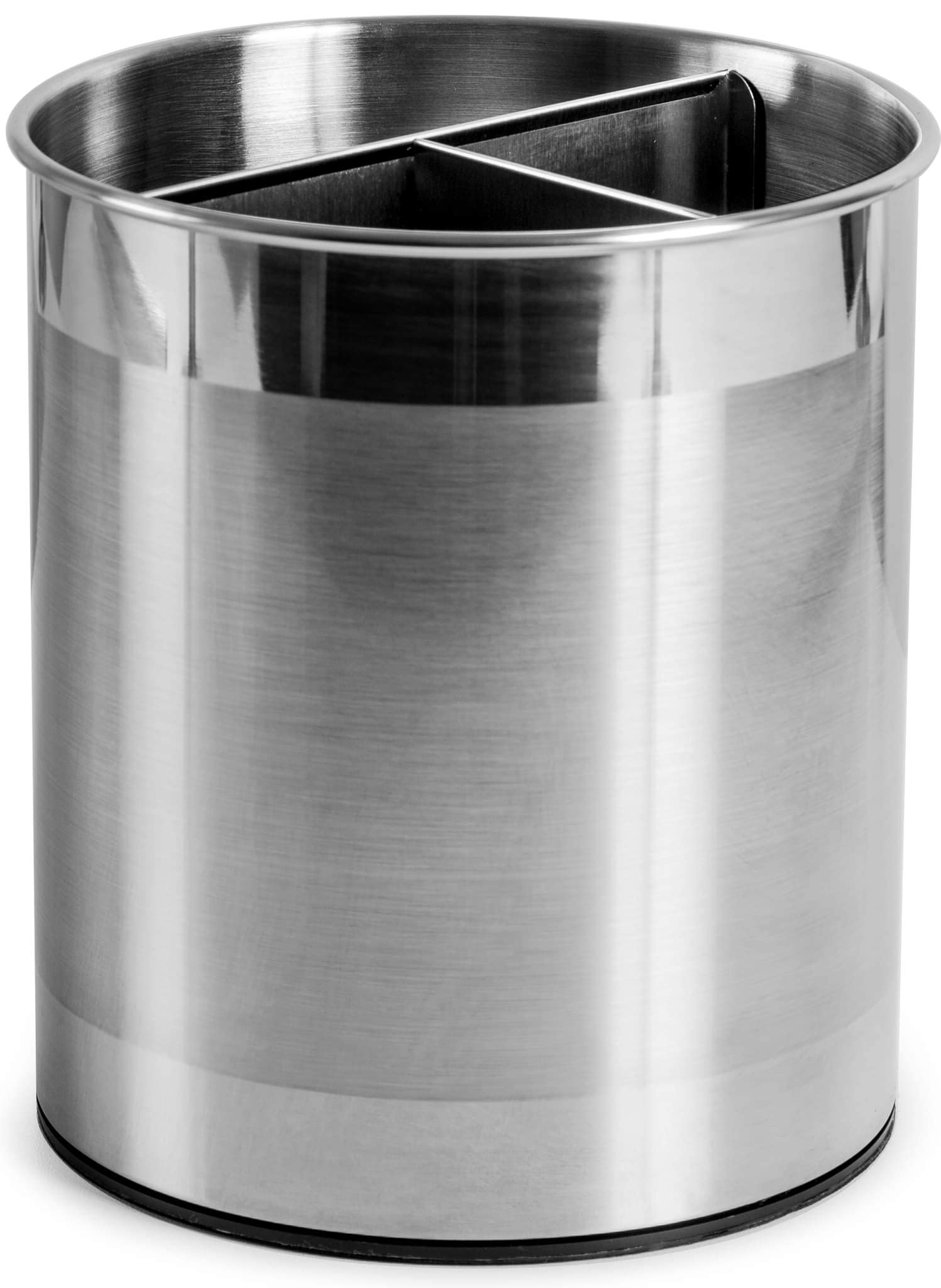 Cooler Kitchen Extra Large and Sturdy Rotating Utensil Holder Caddy with No-Tip Weighted Base, Removable Divider, and Gripped Insert | Rust Proof and Dishwasher Safe