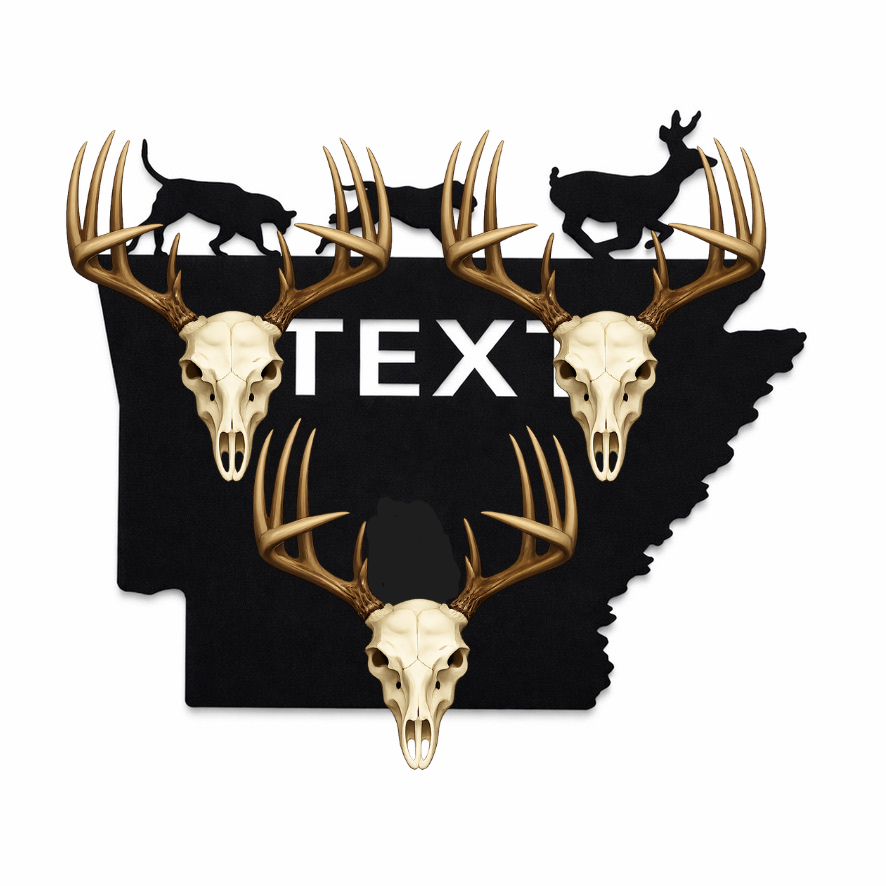 Hounds Running Deer Euro Mount Display
