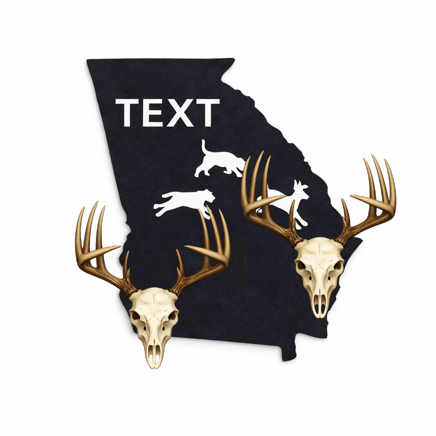 Hounds Running Deer Euro Mount Display