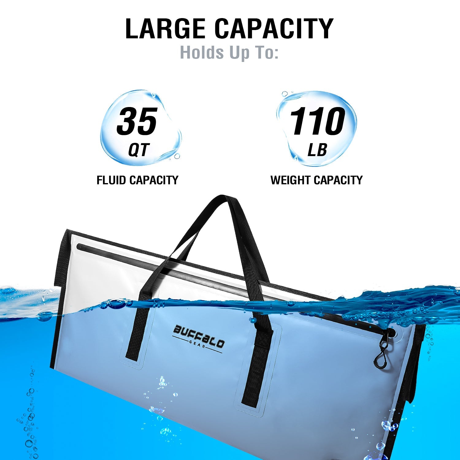 40x18'' Fish Cooler Bag With Waterproof Zipper
