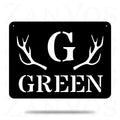 Antler Plaque Monogram