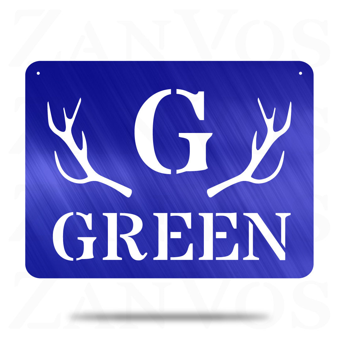 Antler Plaque Monogram