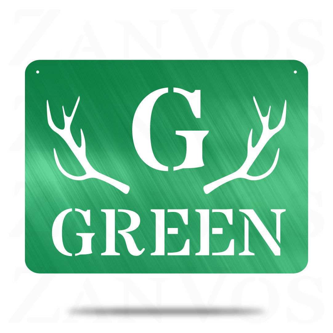 Antler Plaque Monogram