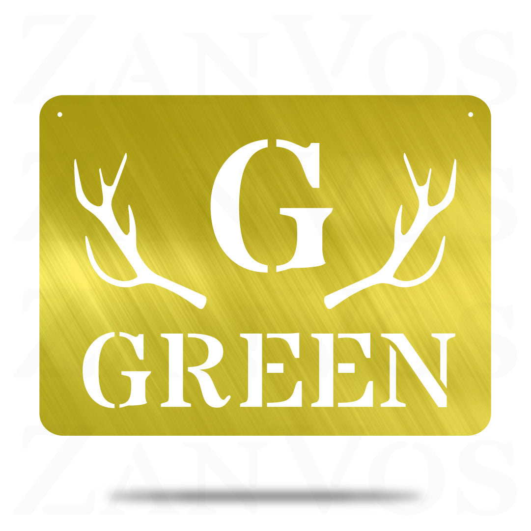 Antler Plaque Monogram
