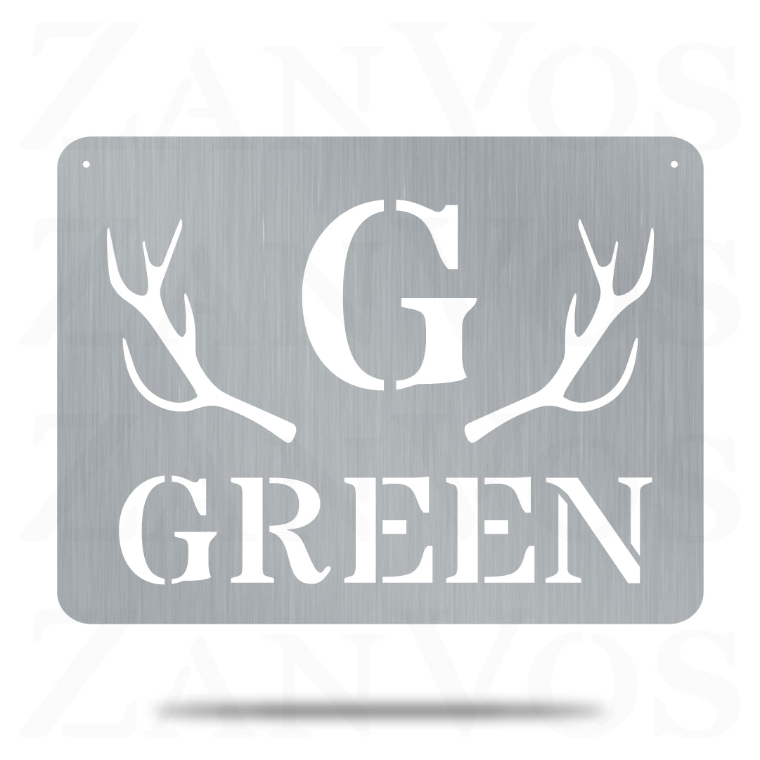 Antler Plaque Monogram