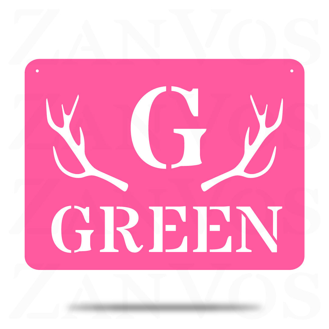 Antler Plaque Monogram