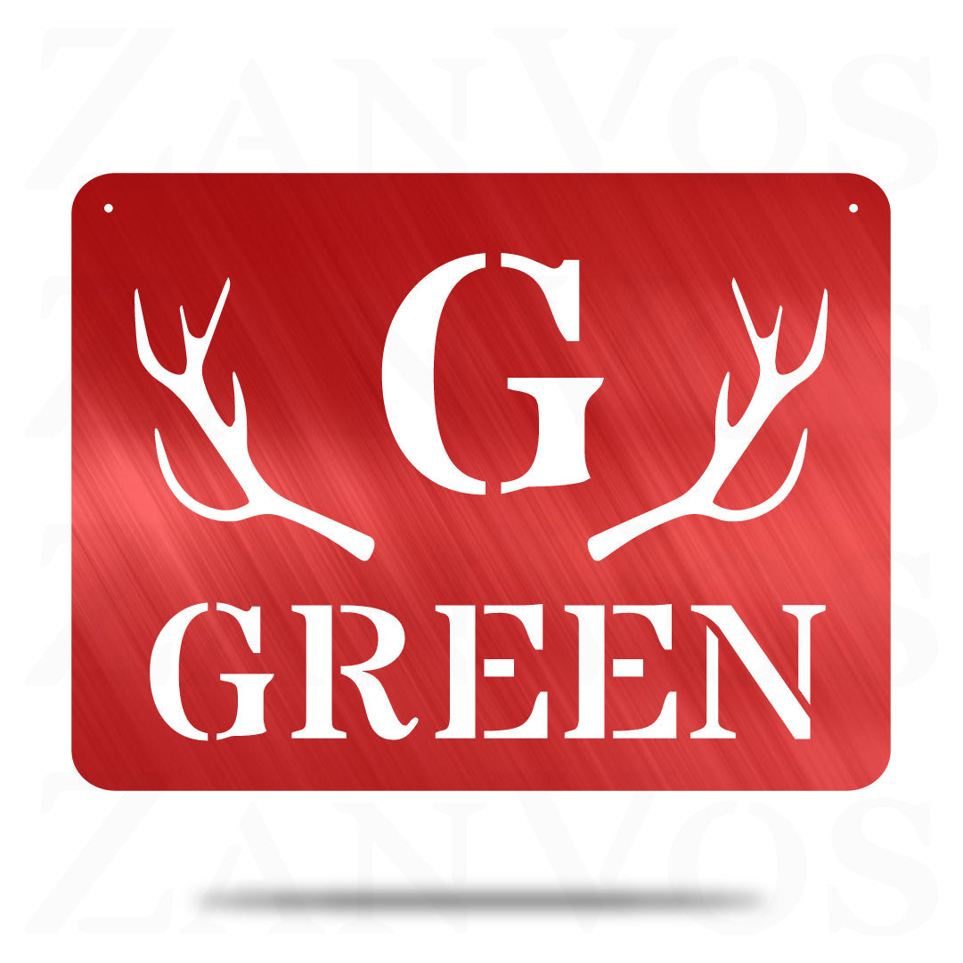 Antler Plaque Monogram