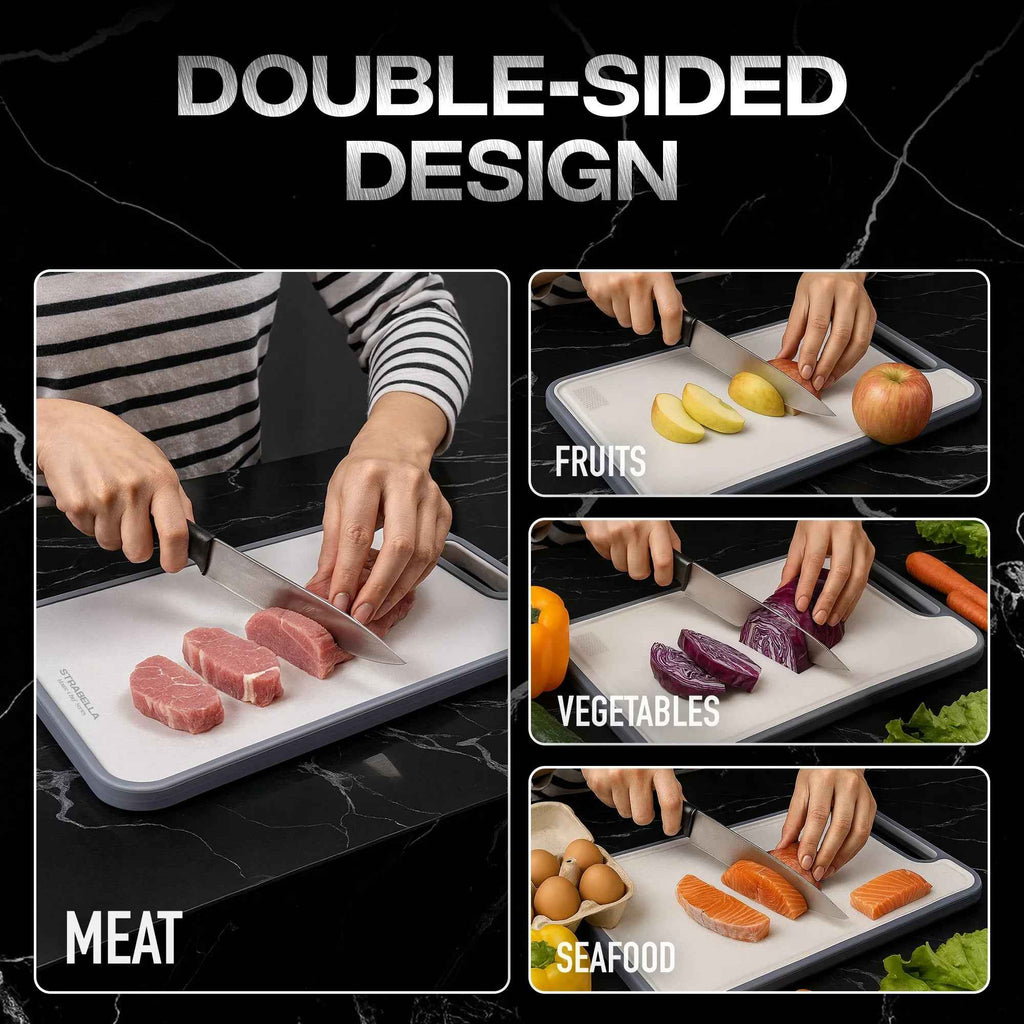 Strabella Titanium Cutting Board - Antibacterial and Scratch Resistant Holiday Gift Set
