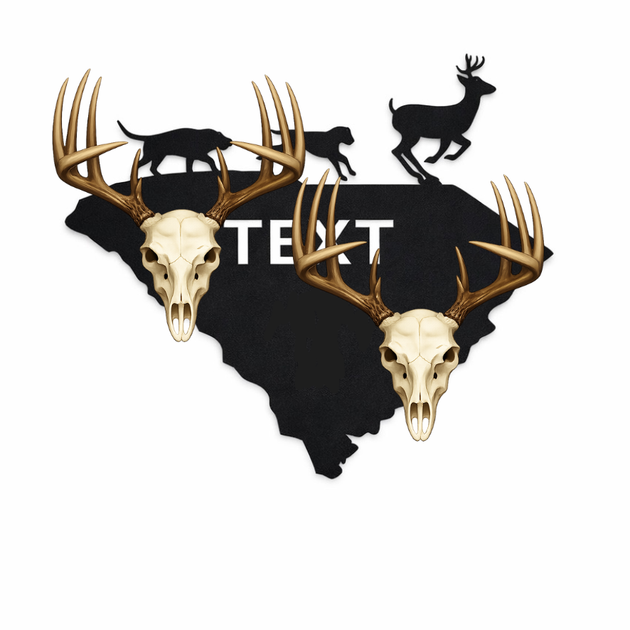 Hounds Running Deer Euro Mount Display