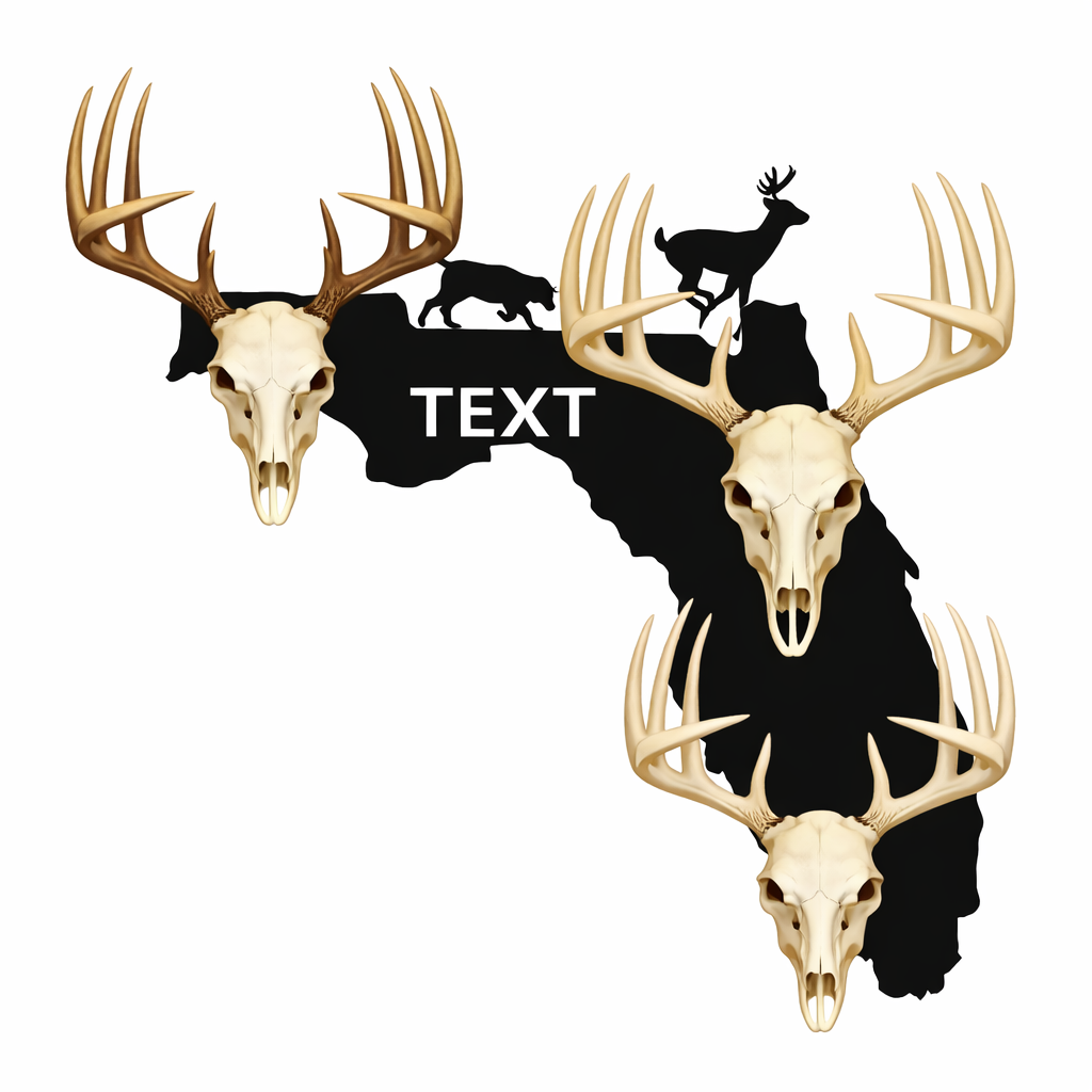 Hounds Running Deer Euro Mount Display