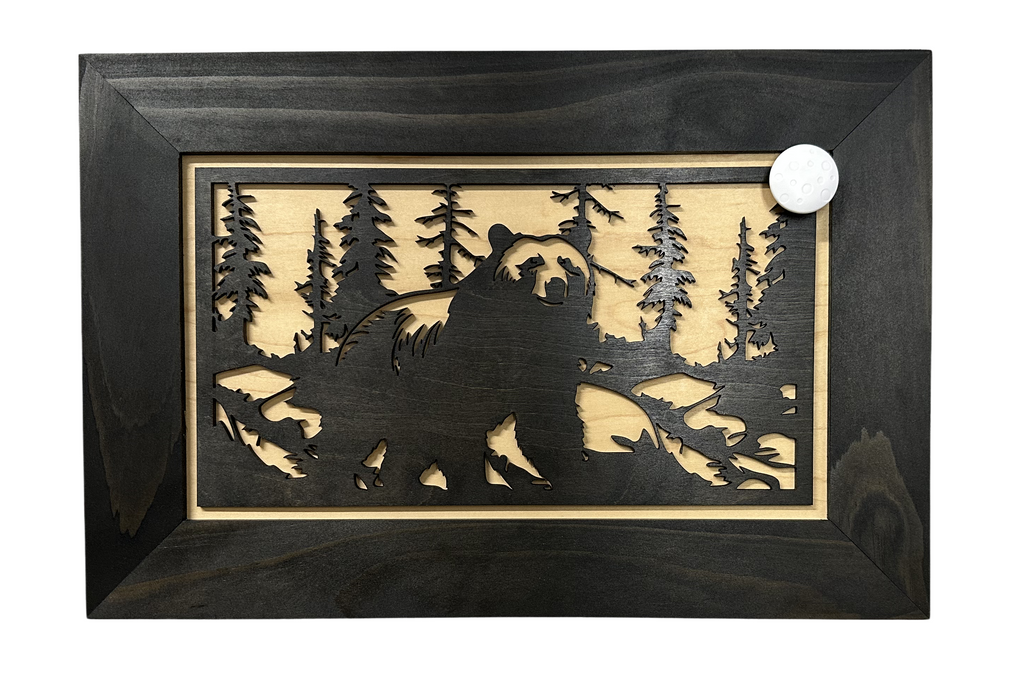 Hidden Black Bear Wall-Mounted Gun Cabinet – Safe Hidden Storage for Firearms
