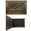 Buck and Doe in The Woods Gun Concealment Furniture - Handcrafted Hidden Gun Storage Wall Decor - Hidden Gun Shelf with Magnetic Lock for Quick Access