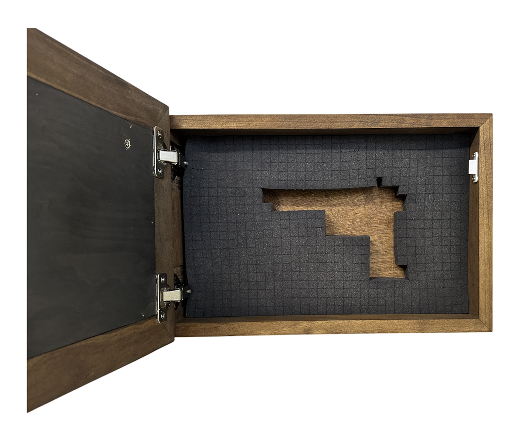 Buck and Doe in The Woods Gun Concealment Furniture - Handcrafted Hidden Gun Storage Wall Decor - Hidden Gun Shelf with Magnetic Lock for Quick Access