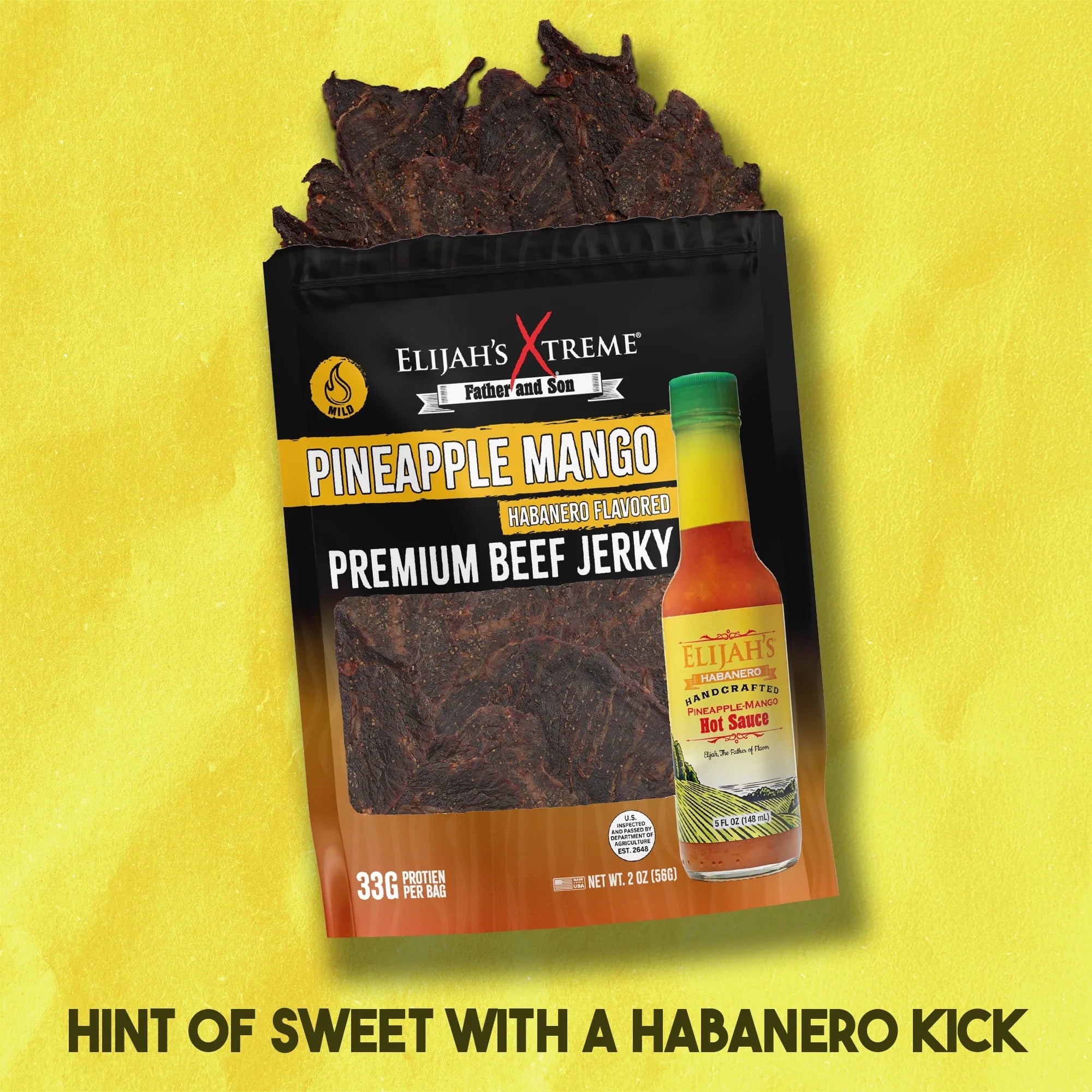 Pineapple-Mango Habanero Beef Jerky - 6 bags (1lb)