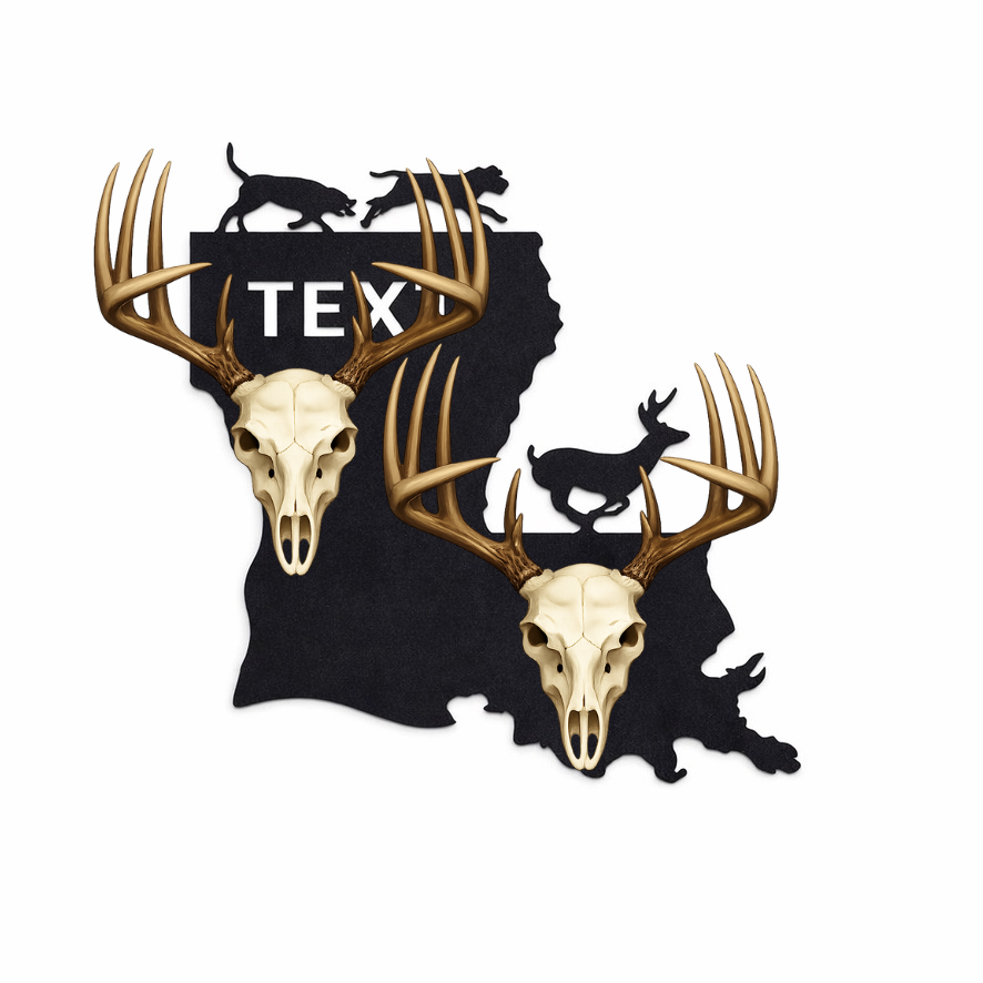 Hounds Running Deer Euro Mount Display