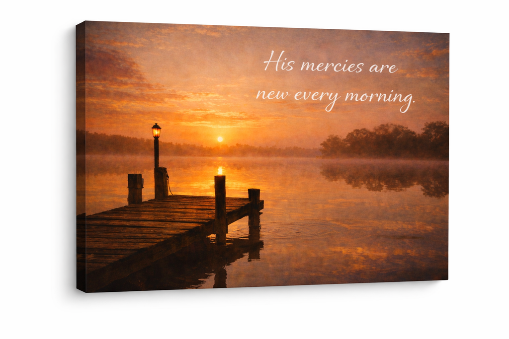 His Mercies Are New Every Morning Canvas Wall Art