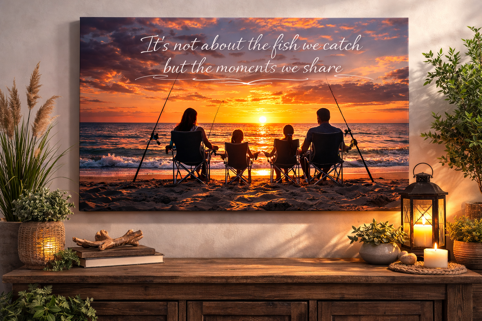 It's Not About the Fish Canvas Wall Art