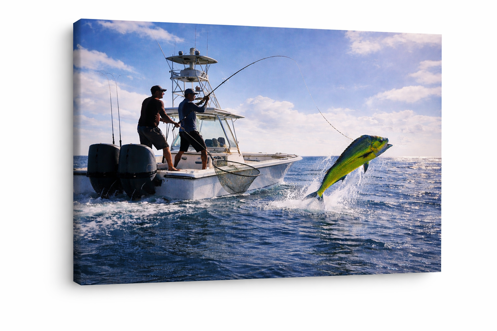 Mahi Mahi Offshore Fishing Canvas Wall Art