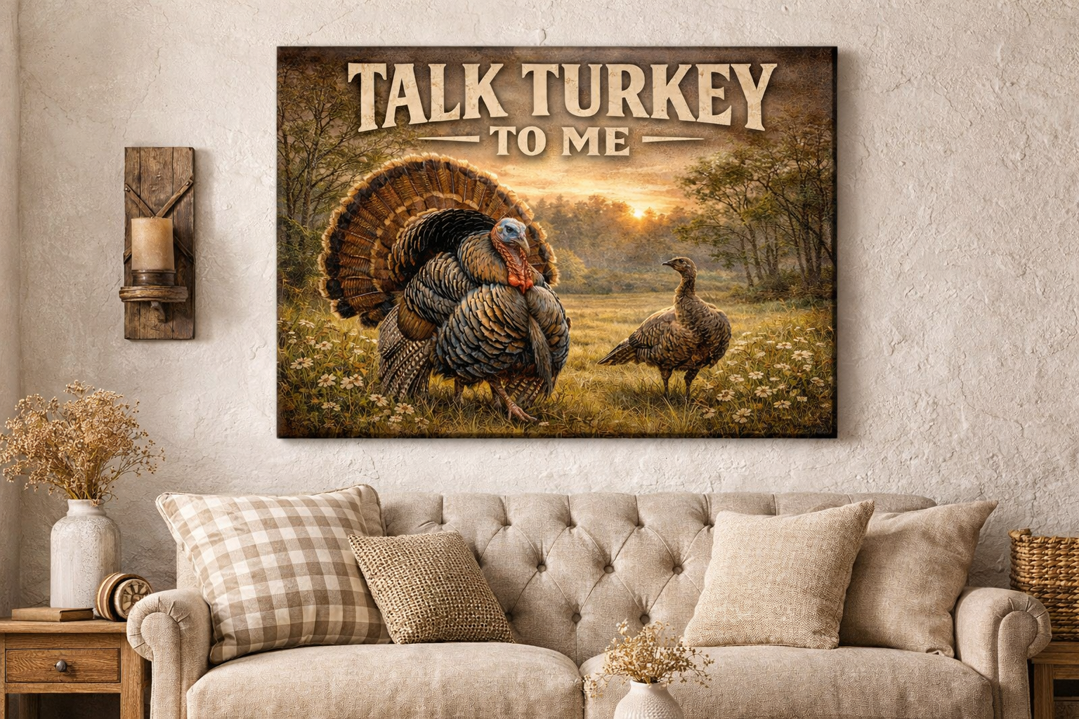 Talk Turkey To Me – Turkey Hunting Canvas Wall Art