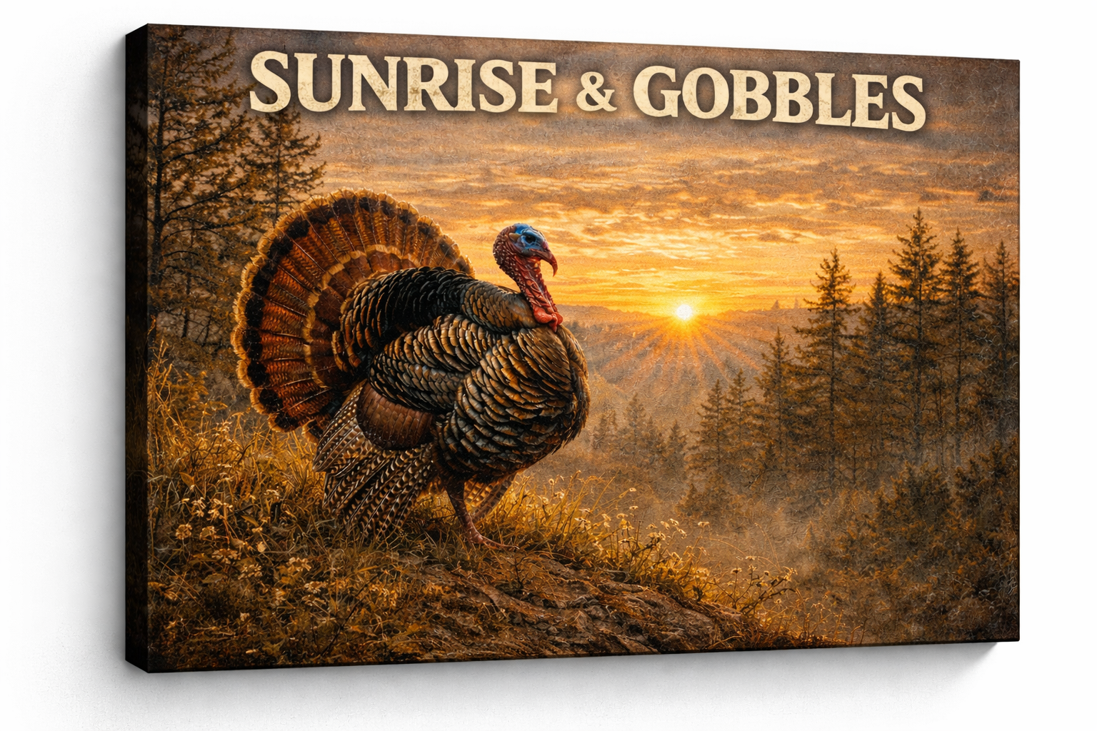 Sunrise & Gobbles – Turkey Hunting Canvas Wall Art