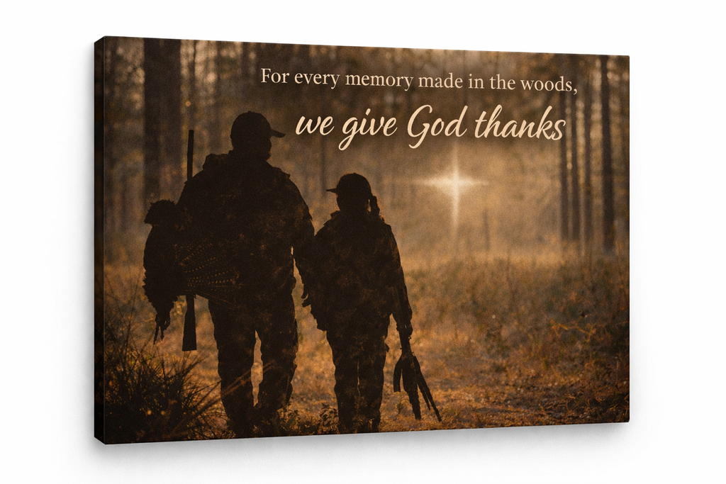 We Give God Thanks – Hunting Faith Canvas
