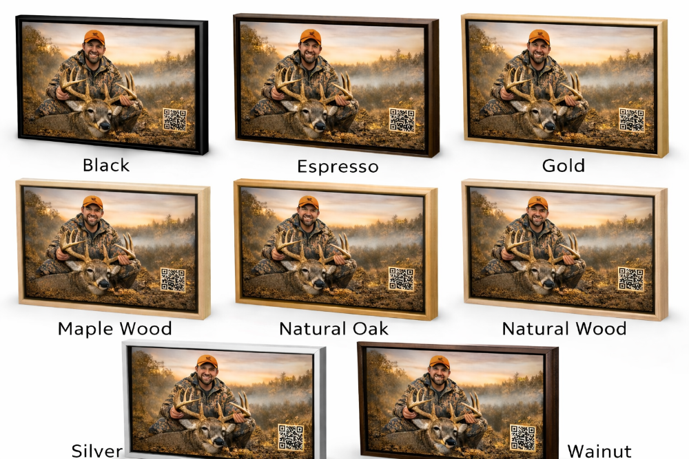 Custom Framed Canvas Print with QR Code