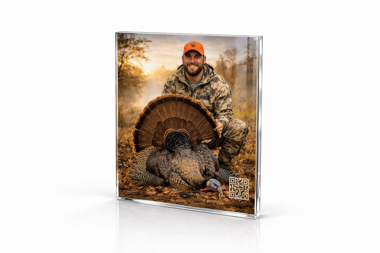 Custom Acrylic Glass Print with QR Code (Keyhole Hanger)