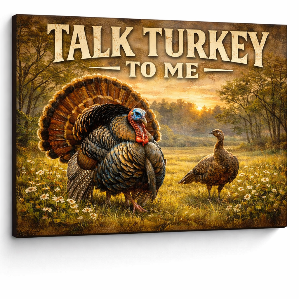 Talk Turkey To Me – Turkey Hunting Canvas Wall Art