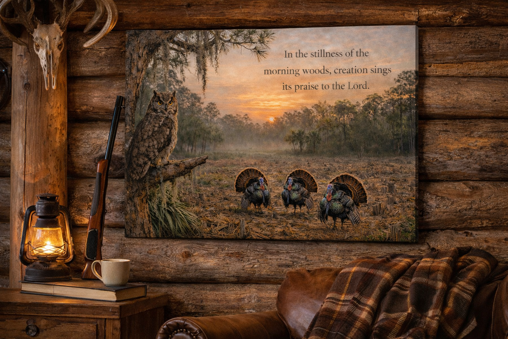 Owl’s View Turkey Canvas Wall Art