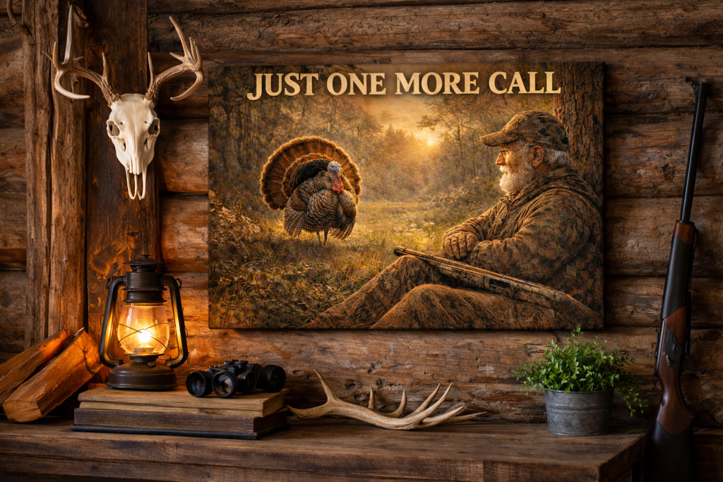 Just One More Call – Turkey Hunting Canvas Wall Art