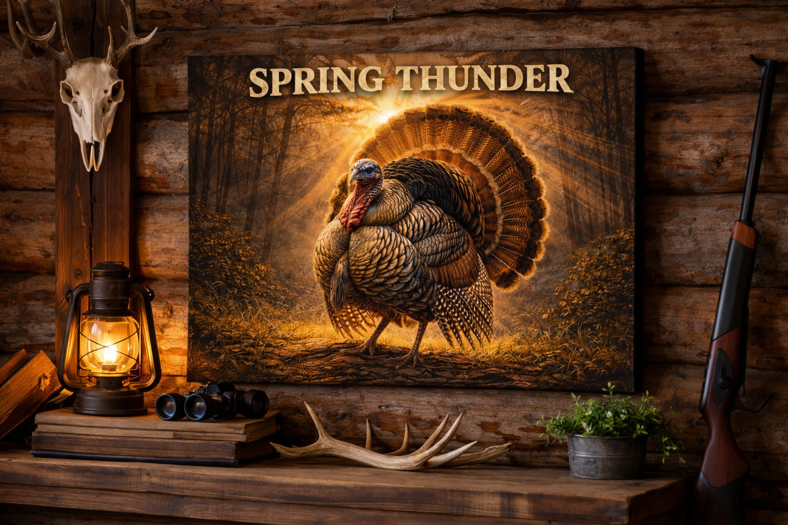 Spring Thunder – Turkey Hunting Canvas Wall Art
