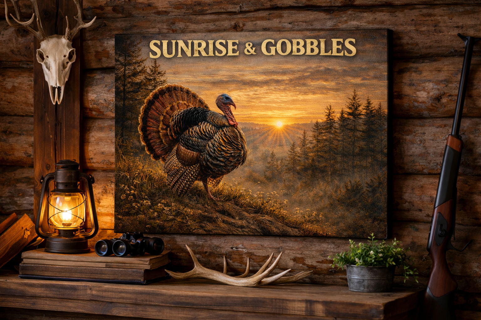 Sunrise & Gobbles – Turkey Hunting Canvas Wall Art