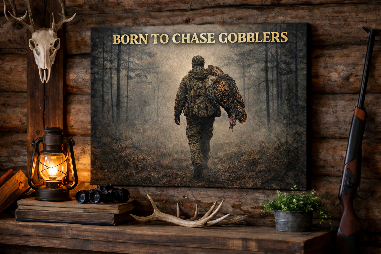 Born To Chase Gobblers – Turkey Hunting Canvas Wall Art