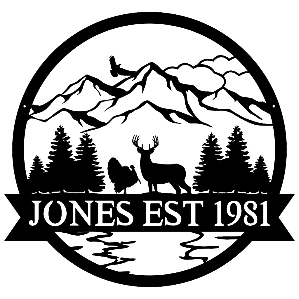 Deer & Turkey Outdoor Monogram