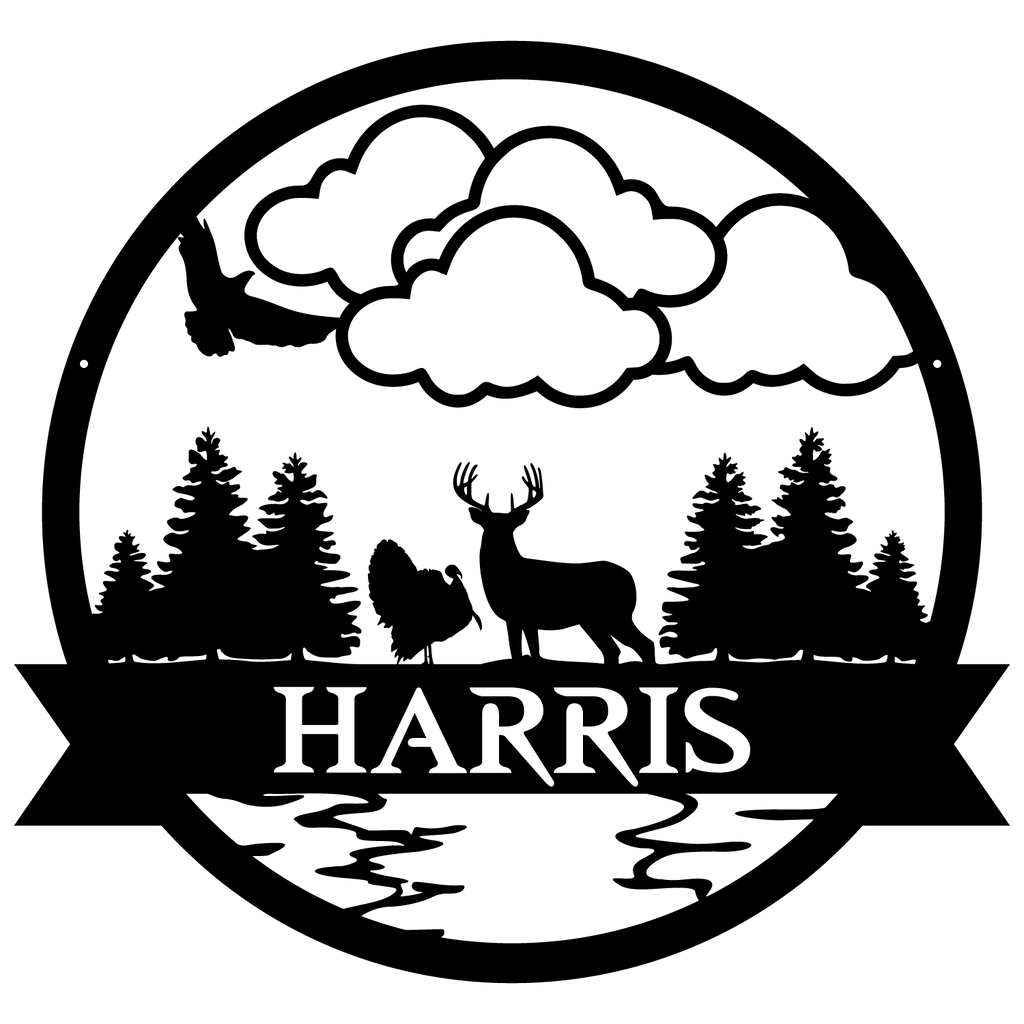 Deer & Turkey Outdoor Monogram