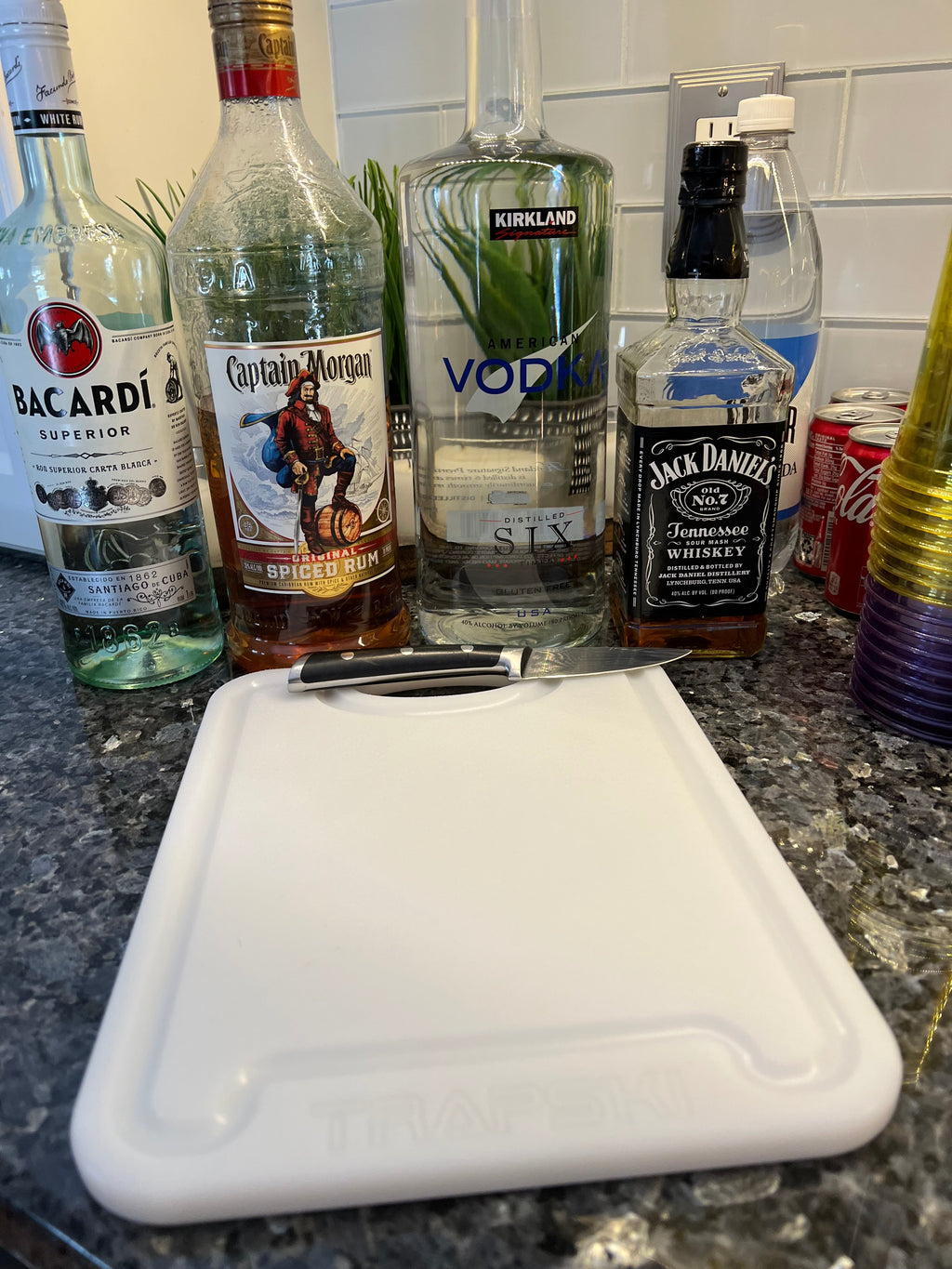 TRAPSKI 3/8 Inch Thick HDPE Cutting Boards | Food-Grade | Juice Grooves