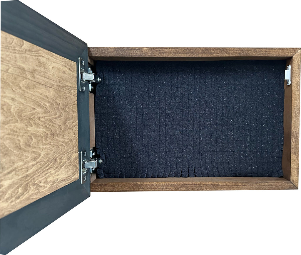 Rather Be Fishing Hidden Gun Safe - Handcrafted Gun Concealment Decor - Hidden Gun Shelf with Magnetic Lock for Quick Access - Hidden Wall Safe for Secure Storage - Made in USA