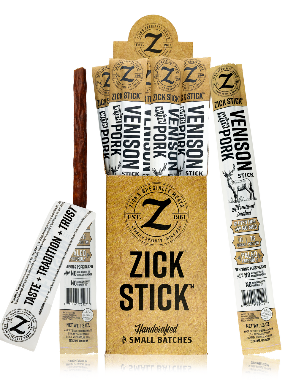 Zick Stick Venison with Pork – 1.3oz