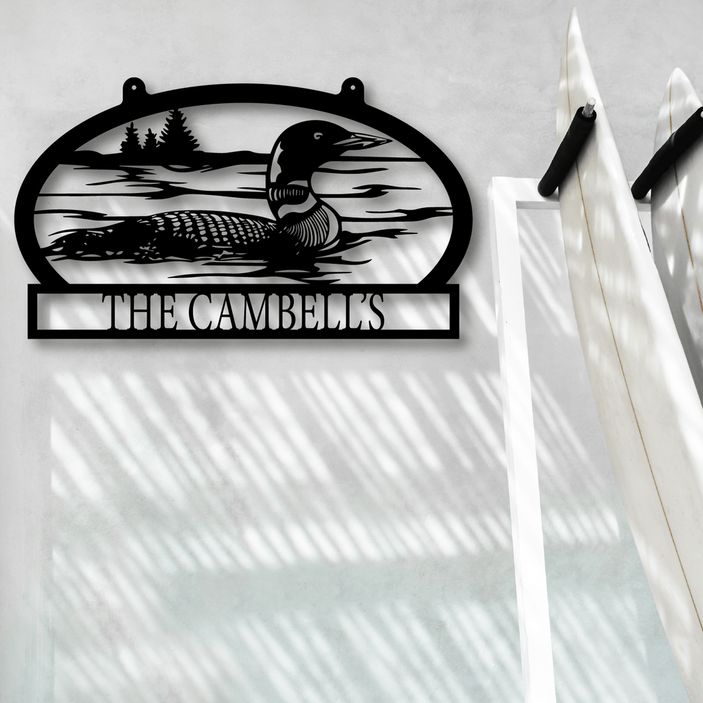 Outdoor Sign with Loon