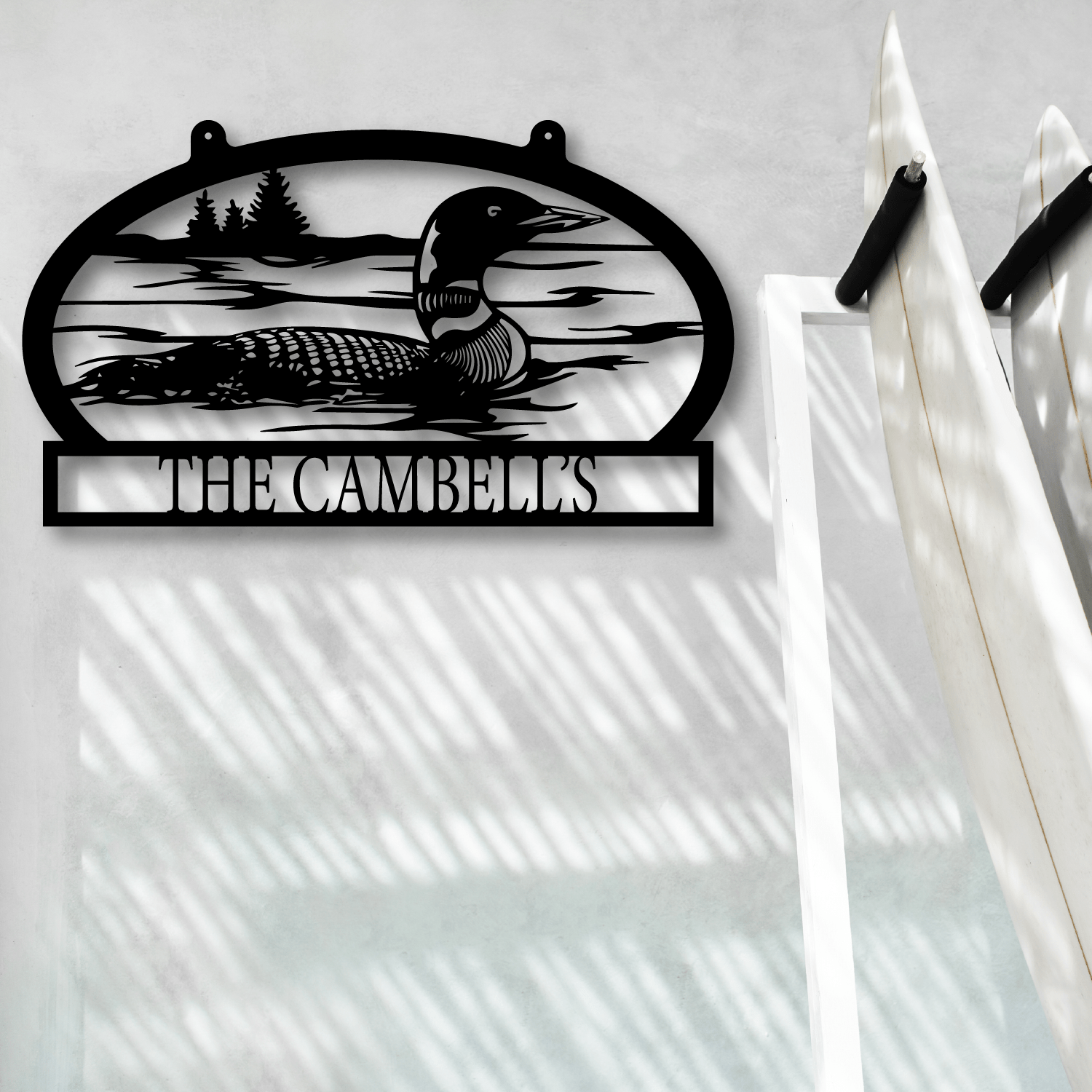 Outdoor Sign with Loon