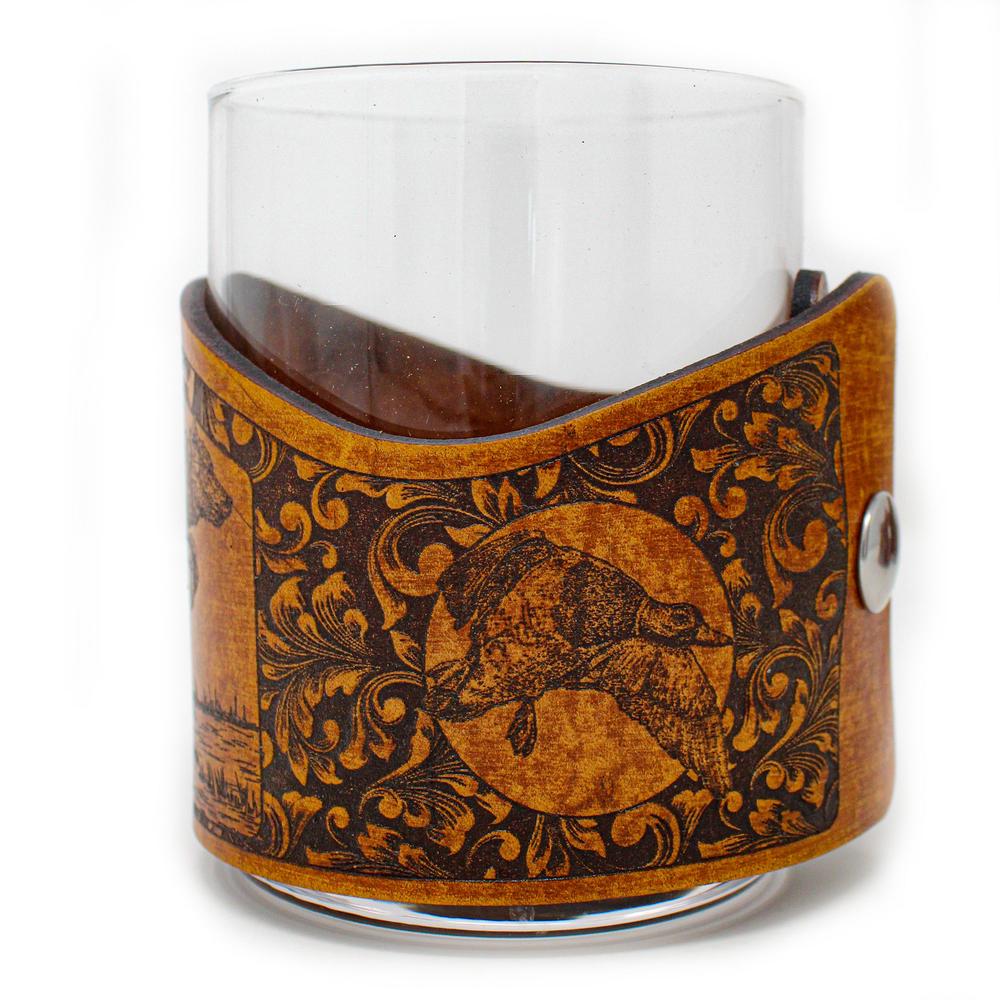 Handcrafted Leather Whiskey Glass Wraps | Leaping Lab