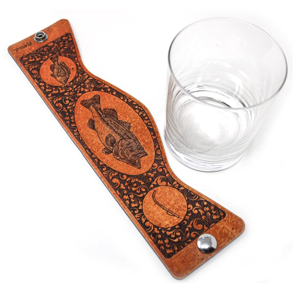 Whiskey Glass Leather Wrap - Bass Rocks Glass